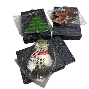 PartyLite GoSmart Ornaments set of 3 Holiday Clip on Ornaments‎ Only NO GoSmart